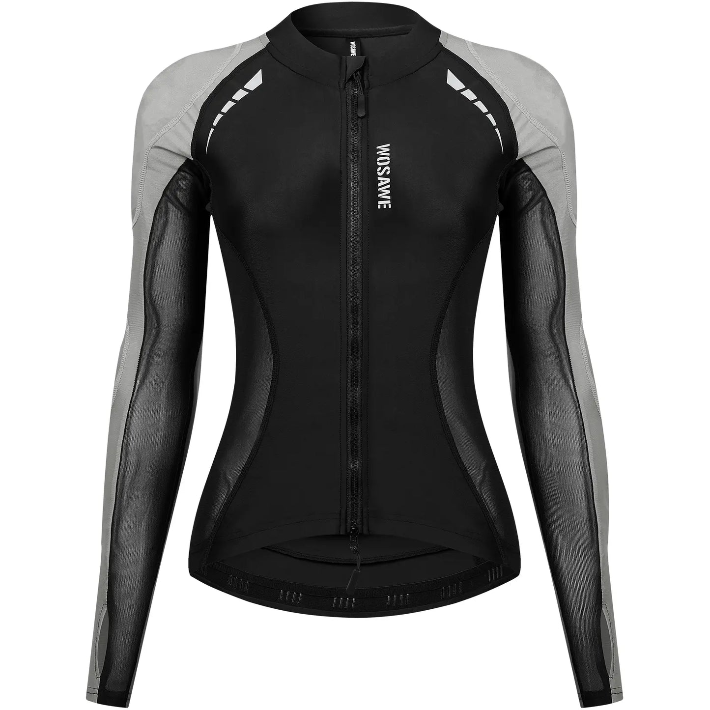 WOSAWE Women'S Mesh Fabric Riding Jacket - Sporty Padded Outerwear with Back Pads, Reflective Tape, UV Protection, Cool Underarms for Summer Bike, Outdoor Sports Protective Gear