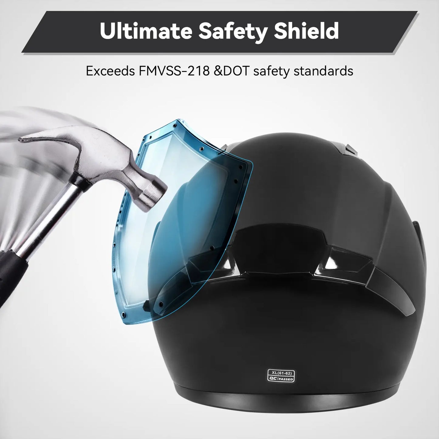 Adult Modular Motorcycle Helmets, DOT Approved Flip up Dual Visor Full Face Helmet for Men Women Moto ATV UTV Snowmobile ADV Four Wheeler Street Bike with Gloves & Mask