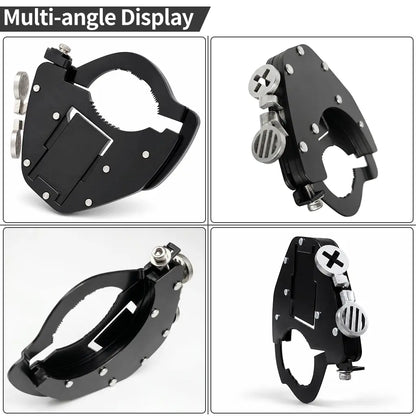 Universal Motorcycle Handlebar Throttle Lock - Ergonomic Grip Clamp for Speed Maintenance and Fatigue Relief During Extended Rides
